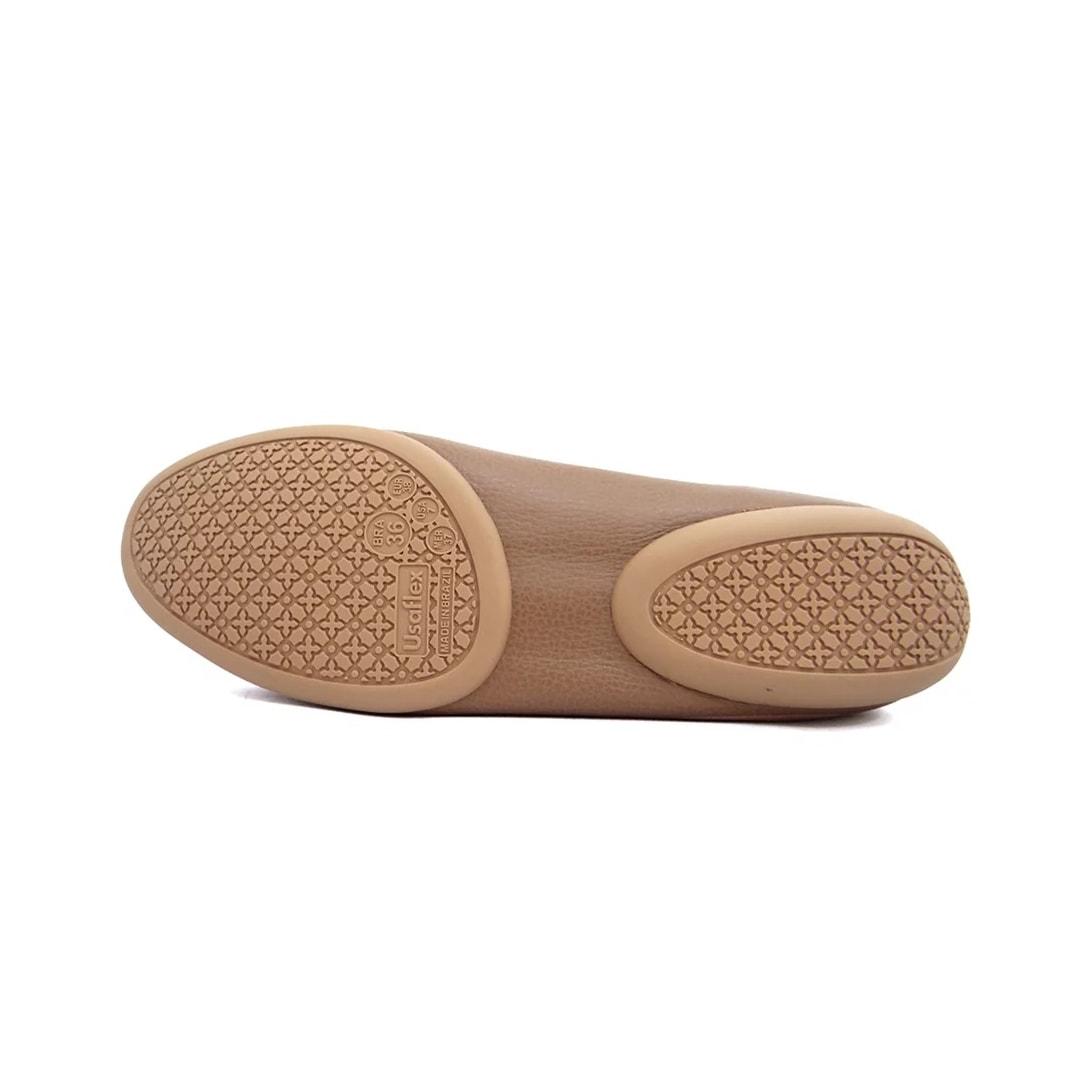 Sapato Usaflex Mocassim Feminino Couro Ad170 Camel Sapato Usaflex Mocassim Feminino Couro Ad170 Camel