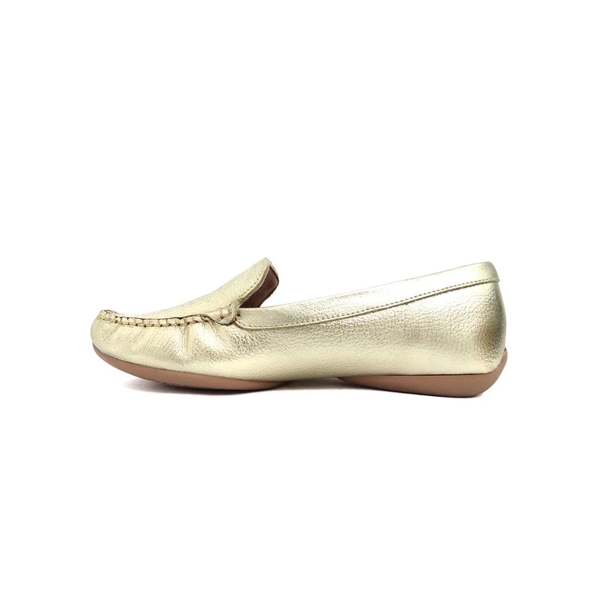 Sapato Usaflex Mocassim Feminino Couro Ad170 Prata Velha Sapato Usaflex Mocassim Feminino Couro Ad170 Prata Velha