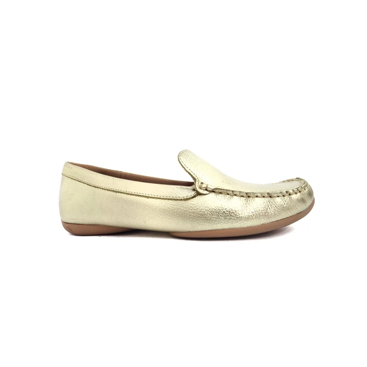 Sapato Usaflex Mocassim Feminino Couro Ad170 Prata Velha Sapato Usaflex Mocassim Feminino Couro Ad170 Prata Velha