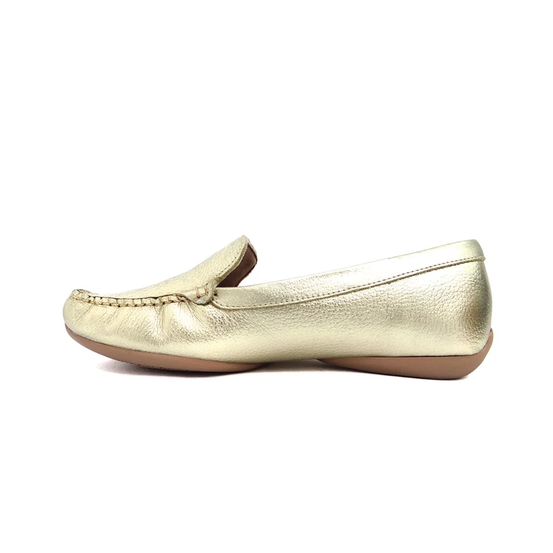 Sapato Usaflex Mocassim Feminino Couro Ad170 Prata Velha Sapato Usaflex Mocassim Feminino Couro Ad170 Prata Velha