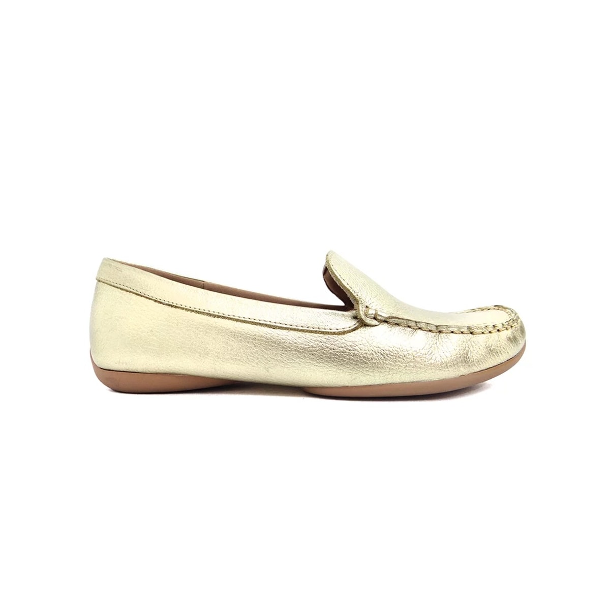Sapato Usaflex Mocassim Feminino Couro Ad170 Prata Velha Sapato Usaflex Mocassim Feminino Couro Ad170 Prata Velha