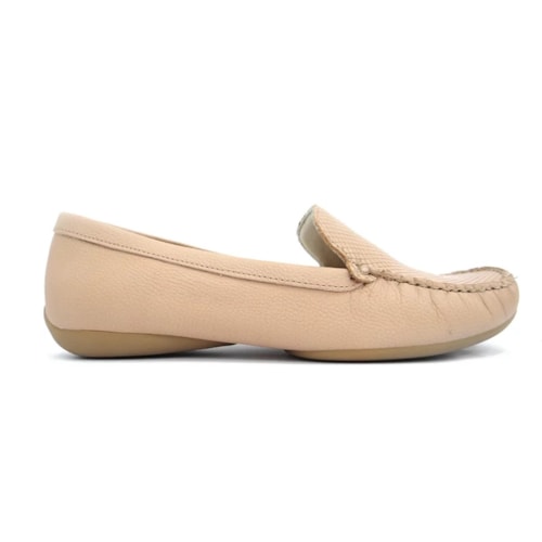 Sapato Usaflex Mocassim Feminino Couro Ad170 Quartzo