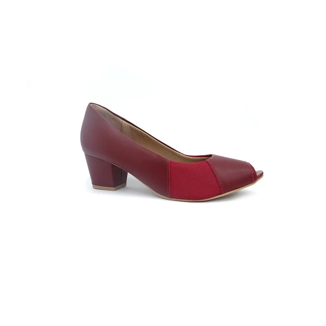 Sapato Usaflex Peep Toe Conforto Q6695 Rebu