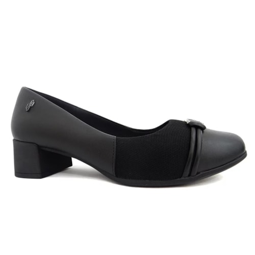 Detalhe - Sapato Usaflex Scarpin Couro Joanetes Aj0103 Preto