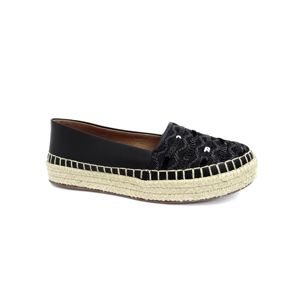Sapato Valentina Espadrille 392373 Preto Sapato Valentina Espadrille 392373 Preto