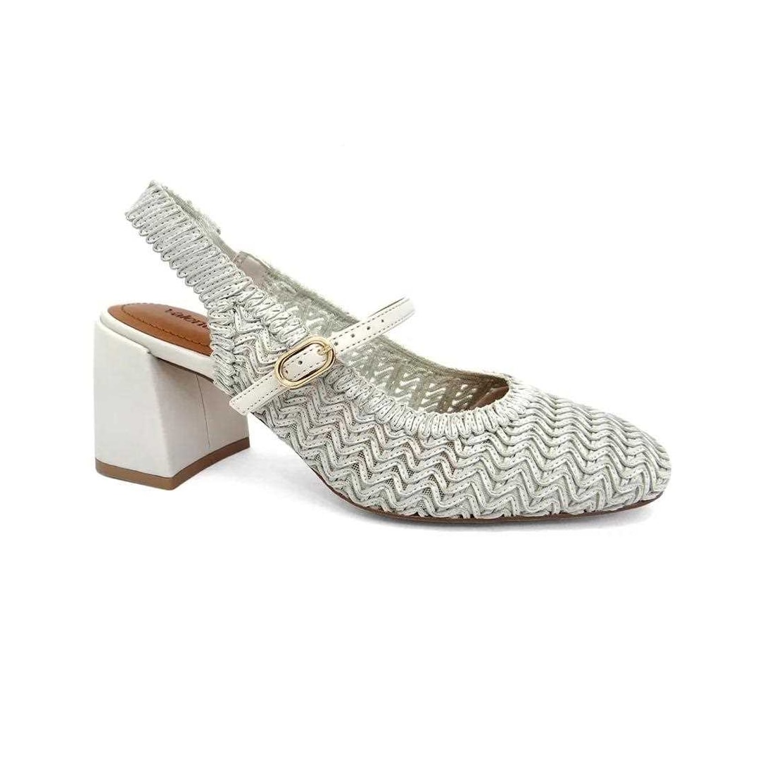 Sapato Valentina Salto Bloco 440005 Off White Sapato Valentina Salto Bloco 440005 Off White