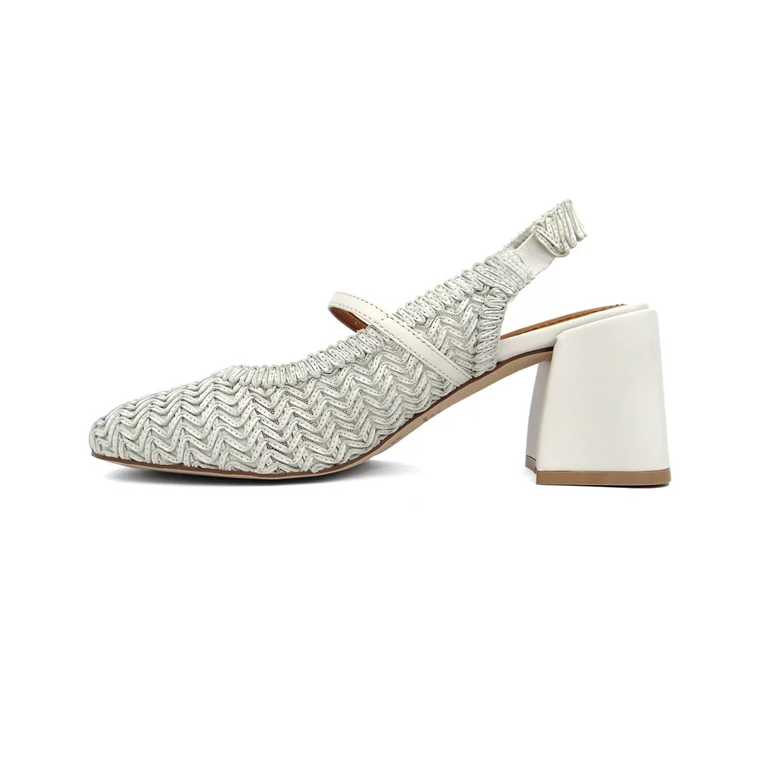 Sapato Valentina Salto Bloco 440005 Off White Sapato Valentina Salto Bloco 440005 Off White