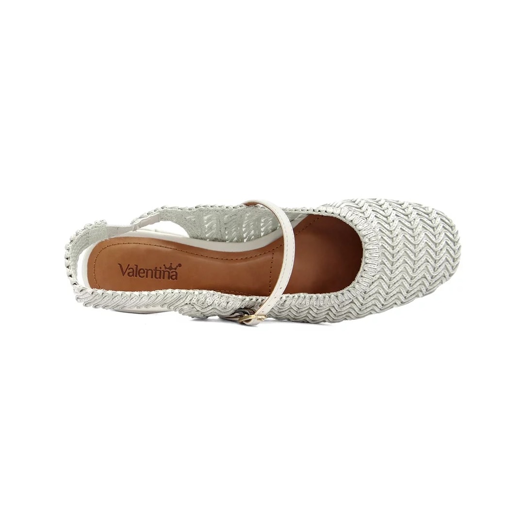 Sapato Valentina Salto Bloco 440005 Off White