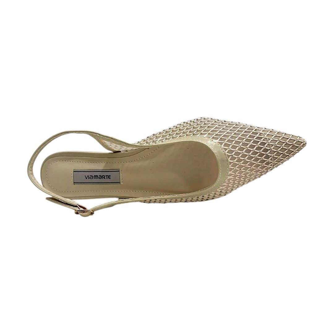 Sapato Via Marte Feminino Slingback 183-002-01 Camafeu