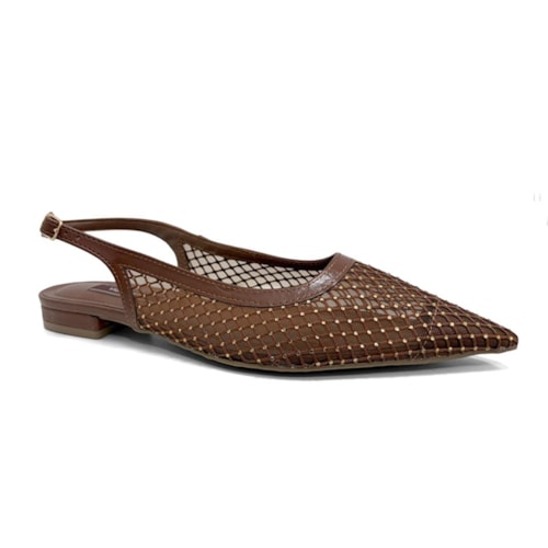Sapato Via Marte Feminino Slingback 183-002-01 Tiramisu