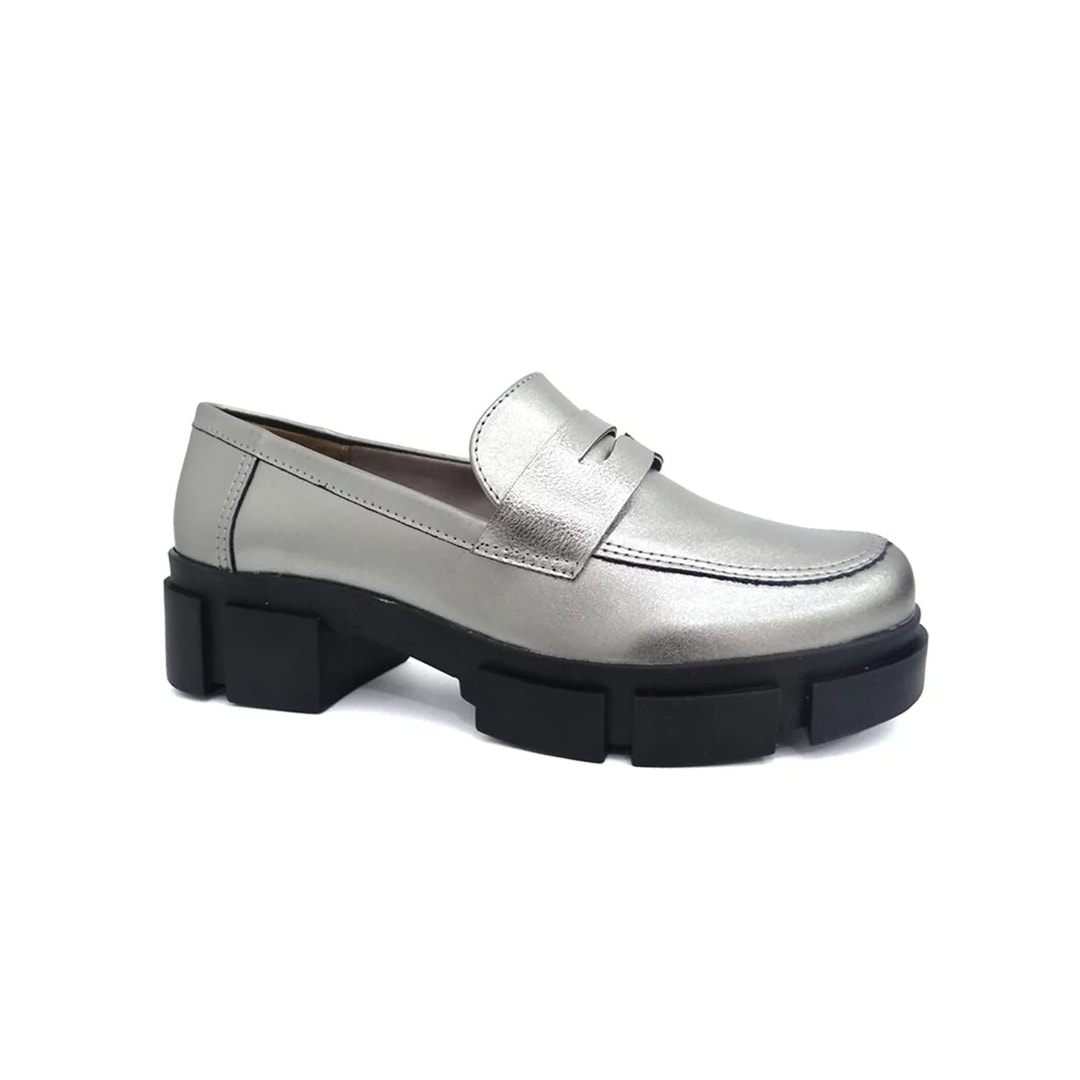 Sapato Via Marte Mocassim 23-7509-01 Pewter
