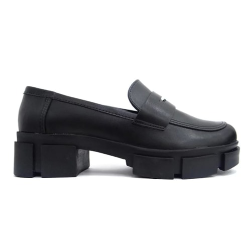 Detalhe - Sapato Via Marte Mocassim 23-7509-01 Preto