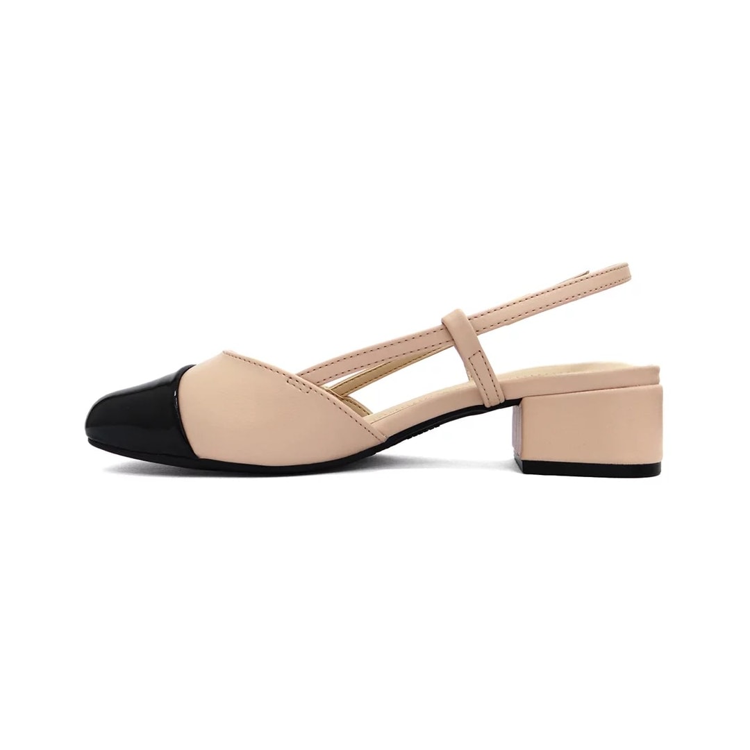 Sapato Via Marte Scarpin Slingback 070-003 Preto/Creme Sapato Via Marte Scarpin Slingback 070-003 Preto/Creme