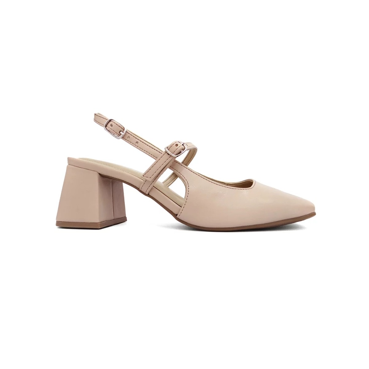 Sapato Via Marte Slingback Scarpin Feminino 050-006 Creme Sapato Via Marte Slingback Scarpin Feminino 050-006 Creme