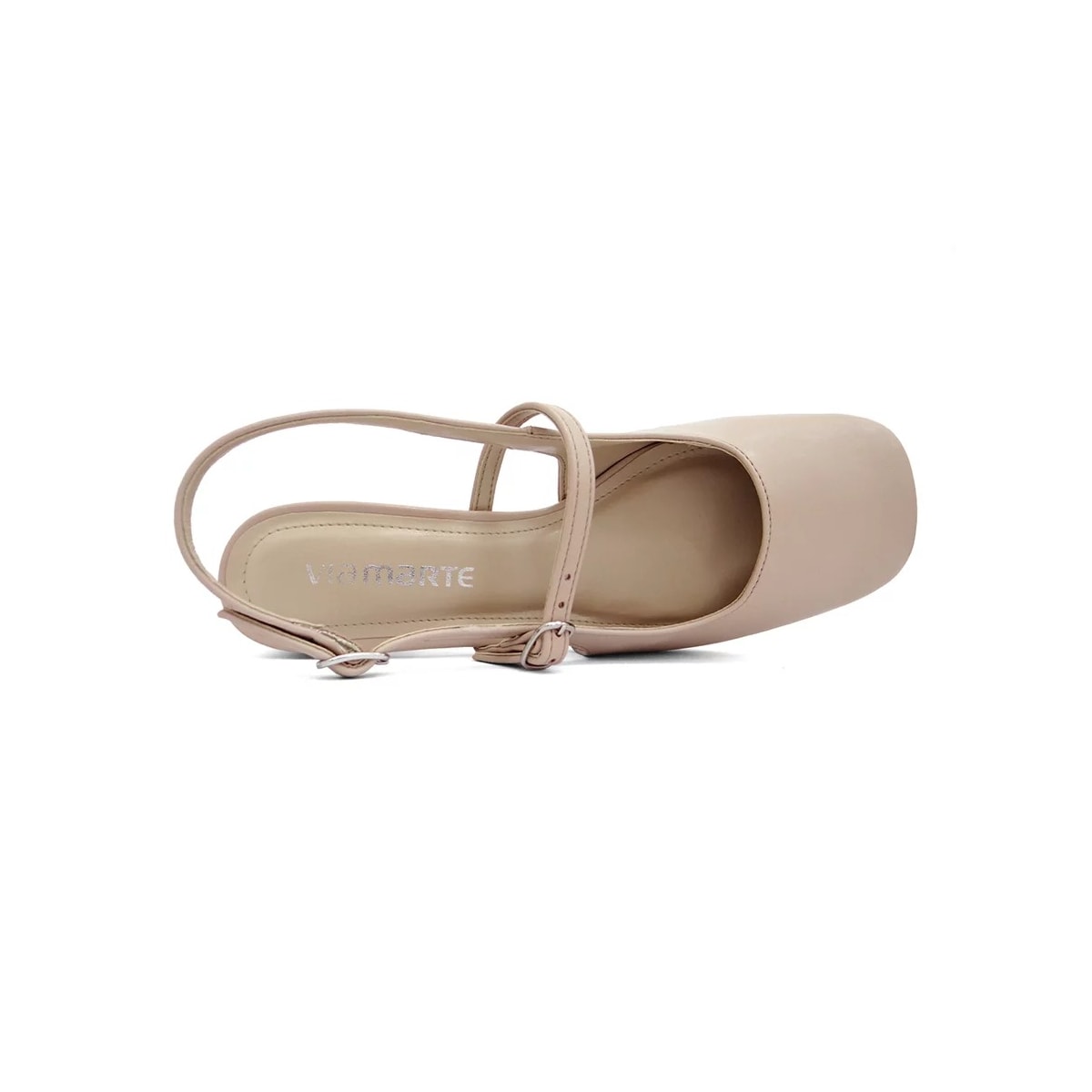 Sapato Via Marte Slingback Scarpin Feminino 050-006 Creme Sapato Via Marte Slingback Scarpin Feminino 050-006 Creme