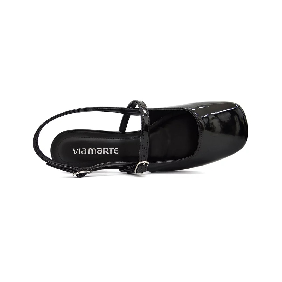 Sapato Via Marte Slingback Scarpin Feminino 050-006 Preto