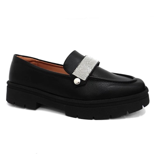 Sapato Vizzano Loafer Mocassim 1422.102 Preto