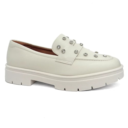 Sapato Vizzano Loafer Mocassim 1422.105 Branco Off