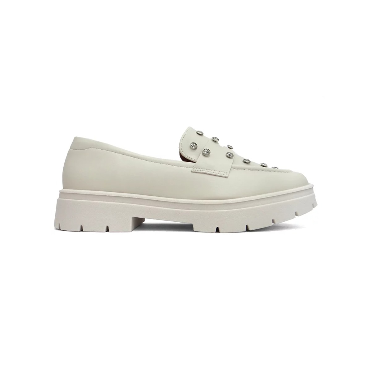 Sapato Vizzano Loafer Mocassim 1422.105 Branco Off Sapato Vizzano Loafer Mocassim 1422.105 Branco Off