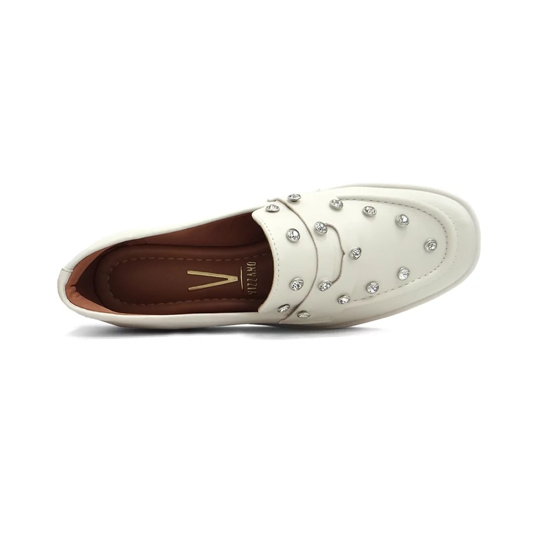 Sapato Vizzano Loafer Mocassim 1422.105 Branco Off Sapato Vizzano Loafer Mocassim 1422.105 Branco Off