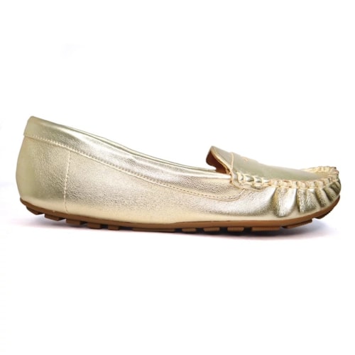 Detalhe - Sapato Vizzano Mocassim 1187.364 Dourado