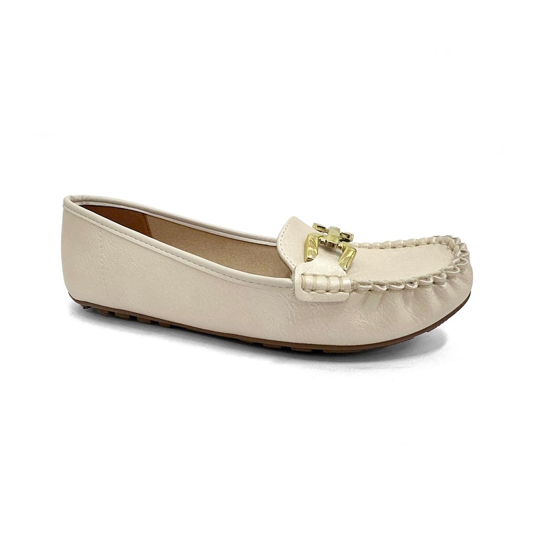 Sapato Vizzano Mocassim 1187.375A Branco Off Sapato Vizzano Mocassim 1187.375A Branco Off