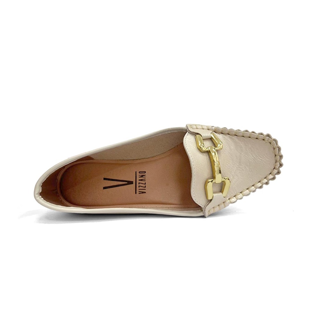 Sapato Vizzano Mocassim 1187.375A Branco Off