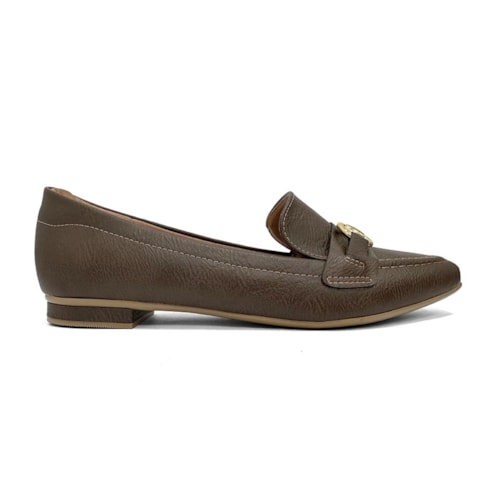 Detalhe - Sapato Vizzano Mocassim Bico Fino 1351.106 Chocolate