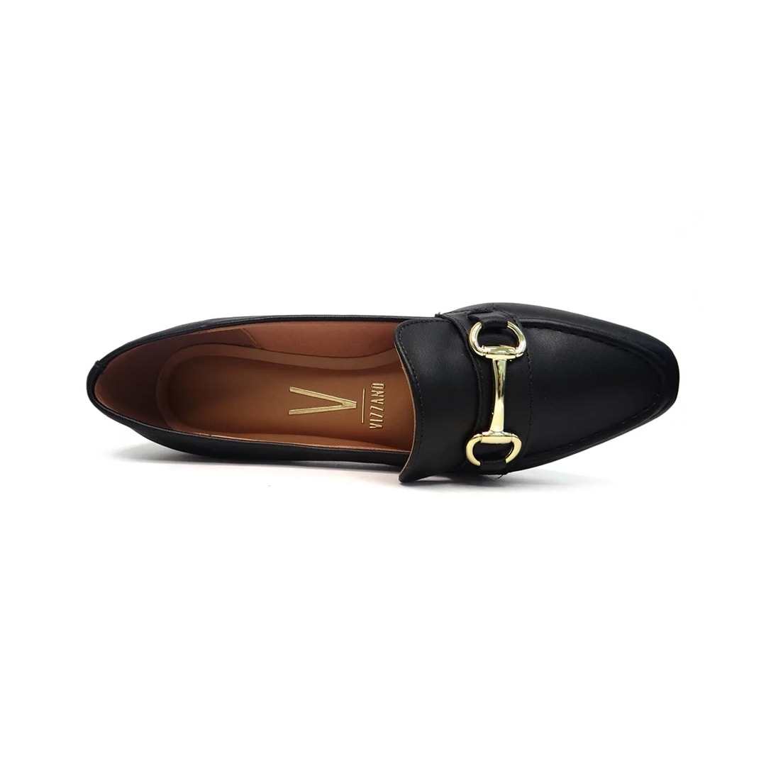 Sapato Vizzano Mocassim Bico Fino 1351.106 Preto Sapato Vizzano Mocassim Bico Fino 1351.106 Preto