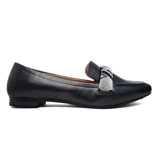 Detalhe - Sapato Vizzano Mocassim Bico Fino 1351.107 Preto