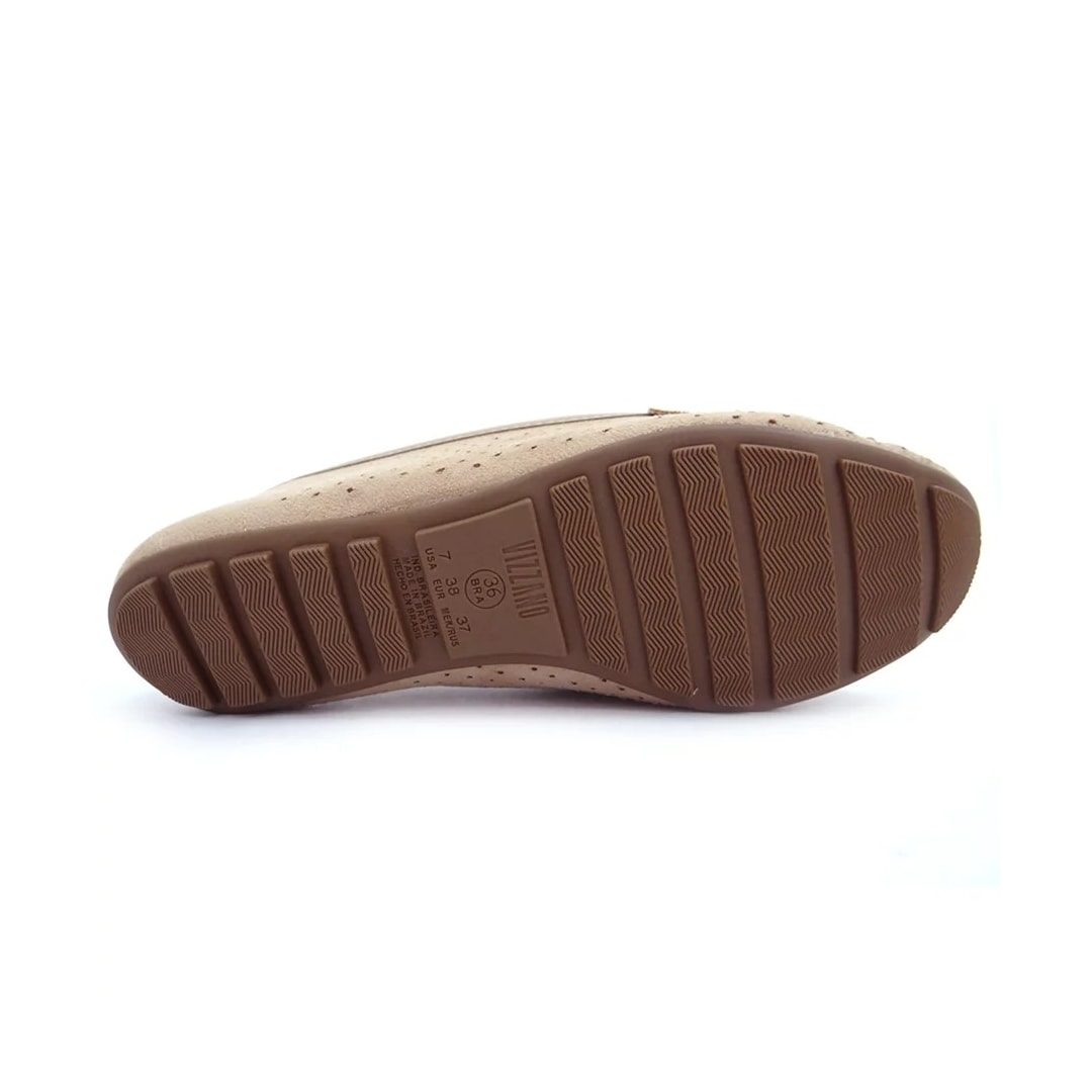 Sapato Vizzano Mocassim Camurça 1187.303 Bege Sapato Vizzano Mocassim Camurça 1187.303 Bege