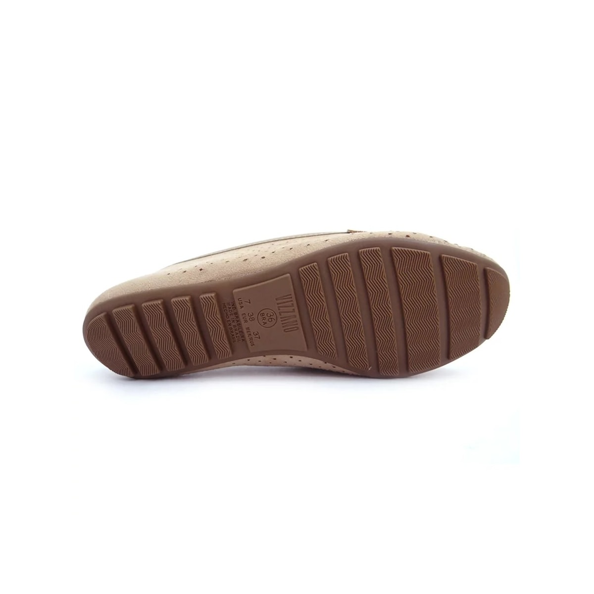 Sapato Vizzano Mocassim Camurça 1187.303 Bege Sapato Vizzano Mocassim Camurça 1187.303 Bege