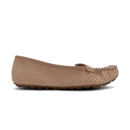Detalhe - Sapato Vizzano Mocassim Camurça 1187.303 Nude