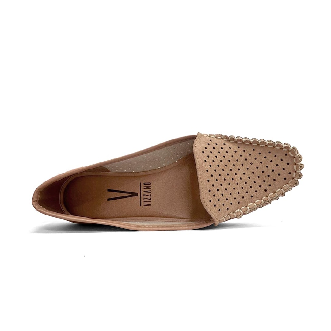 Sapato Vizzano Mocassim Camurça 1187.303 Nude