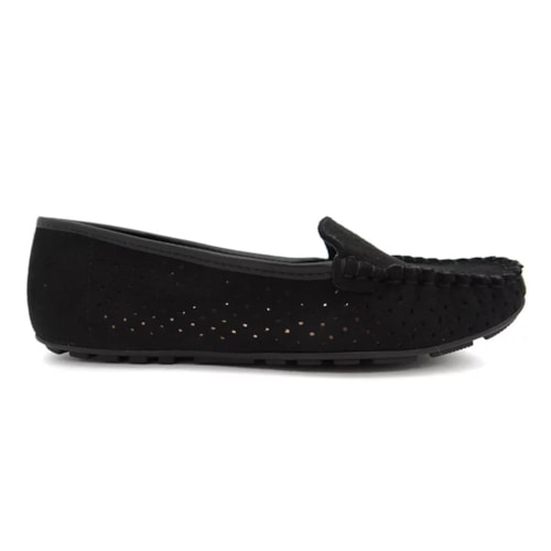 Sapato Vizzano Mocassim Camurça 1187.303 Preto