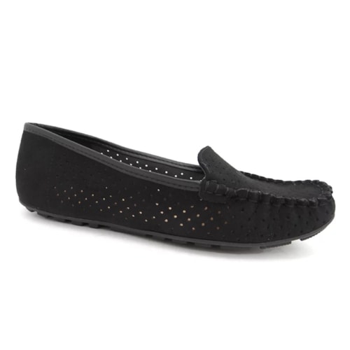 Sapato Vizzano Mocassim Camurça 1187.303 Preto