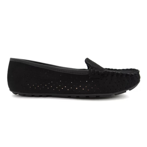 Detalhe - Sapato Vizzano Mocassim Camurça 1187.303 Preto