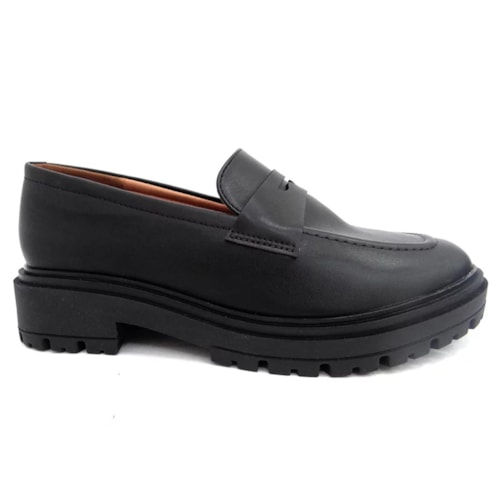 Sapato Vizzano Mocassim Tratorado 1411.100 Preto