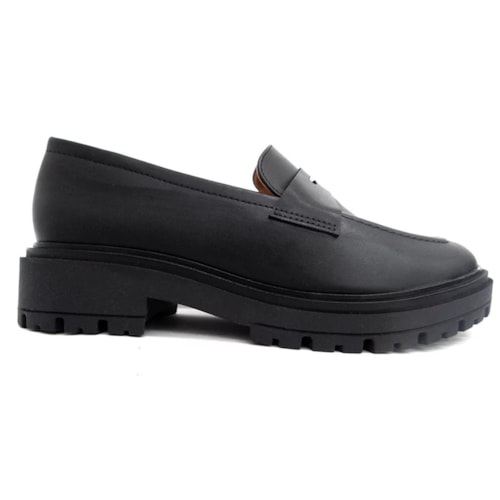 Detalhe - Sapato Vizzano Mocassim Tratorado 1411.100 Preto