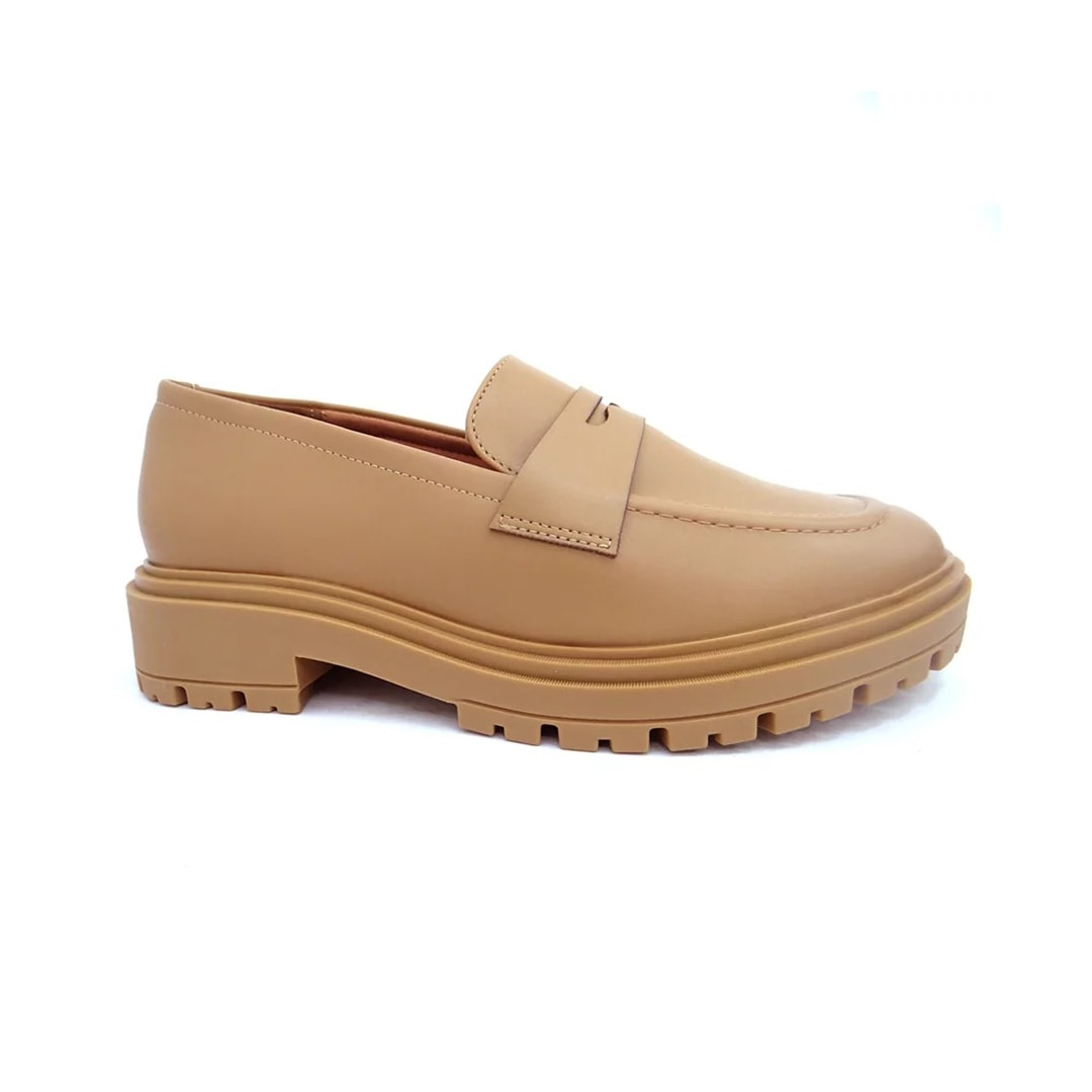 Sapato Vizzano Mocassim Tratorado 1411.100 Tan Sapato Vizzano Mocassim Tratorado 1411.100 Tan