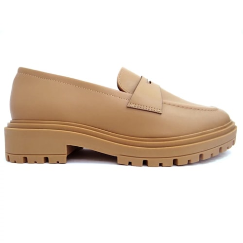 Detalhe - Sapato Vizzano Mocassim Tratorado 1411.100 Tan