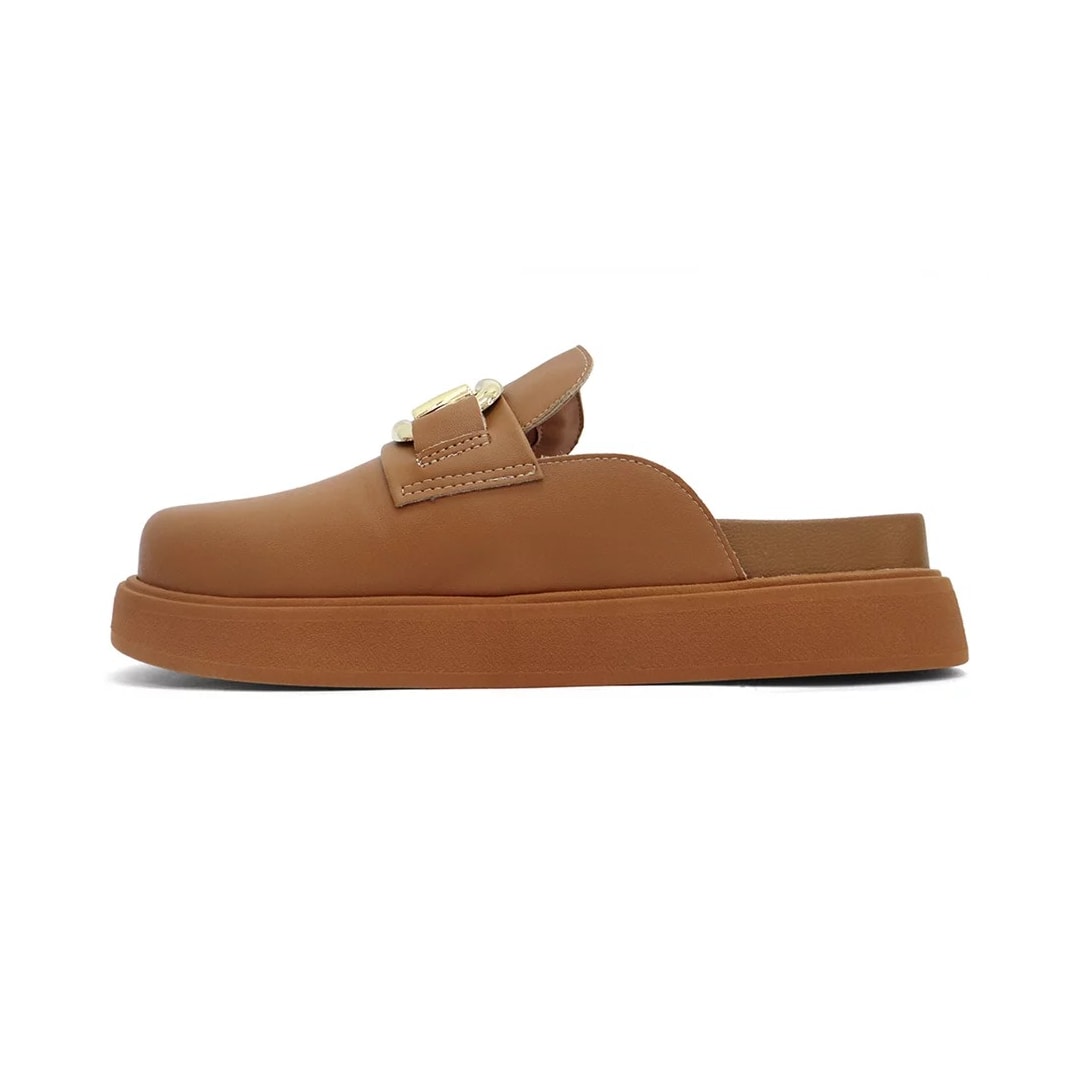 Sapato Vizzano Mule Loafer Mocassim 1434.104 Camel