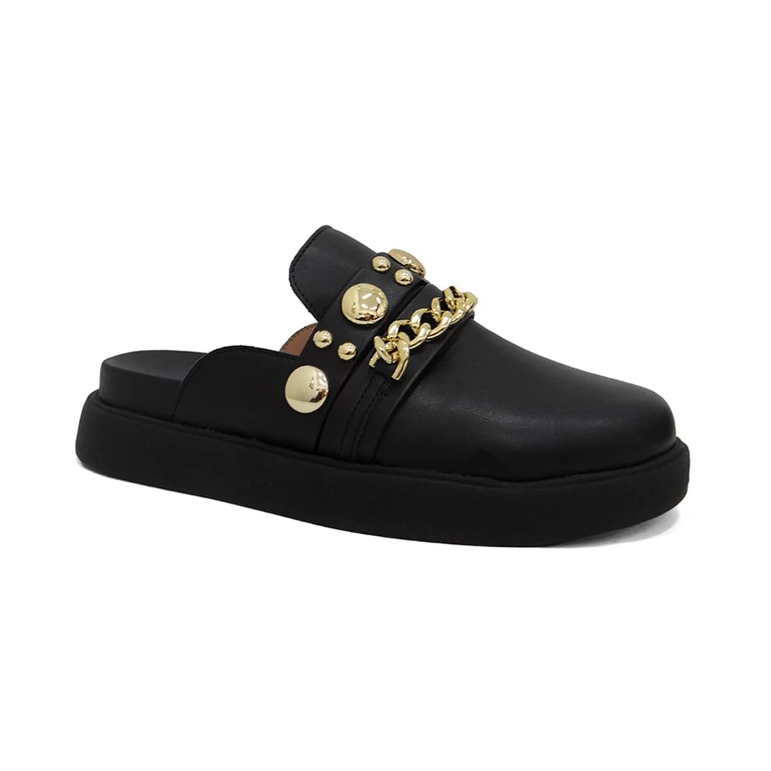 Sapato Vizzano Mule Loafer Mocassim 1434.105 Preto Sapato Vizzano Mule Loafer Mocassim 1434.105 Preto