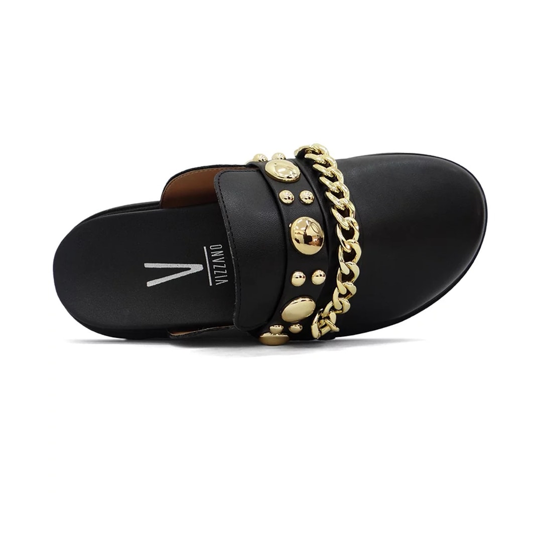 Sapato Vizzano Mule Loafer Mocassim 1434.105 Preto