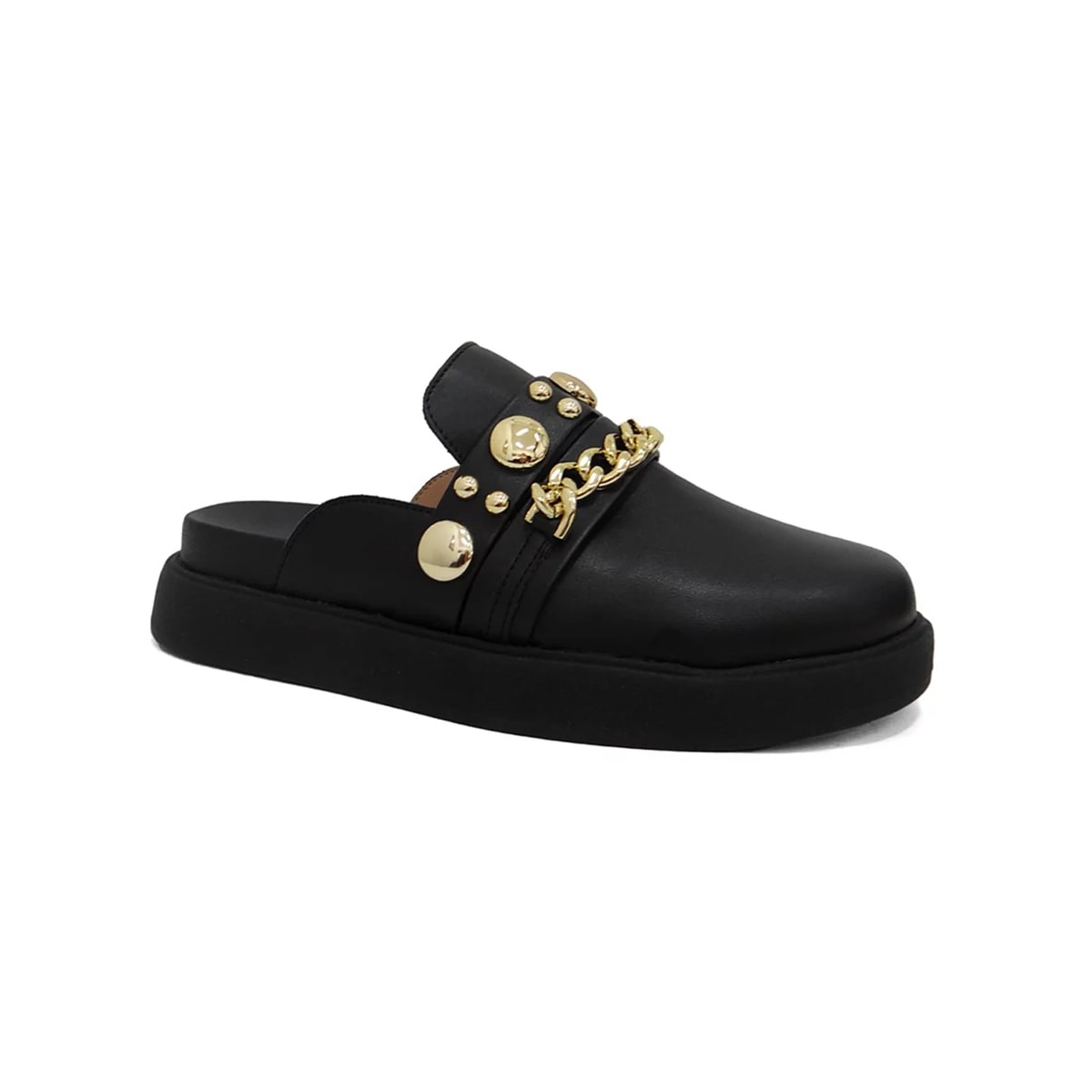 Sapato Vizzano Mule Loafer Mocassim 1434.105 Preto Sapato Vizzano Mule Loafer Mocassim 1434.105 Preto