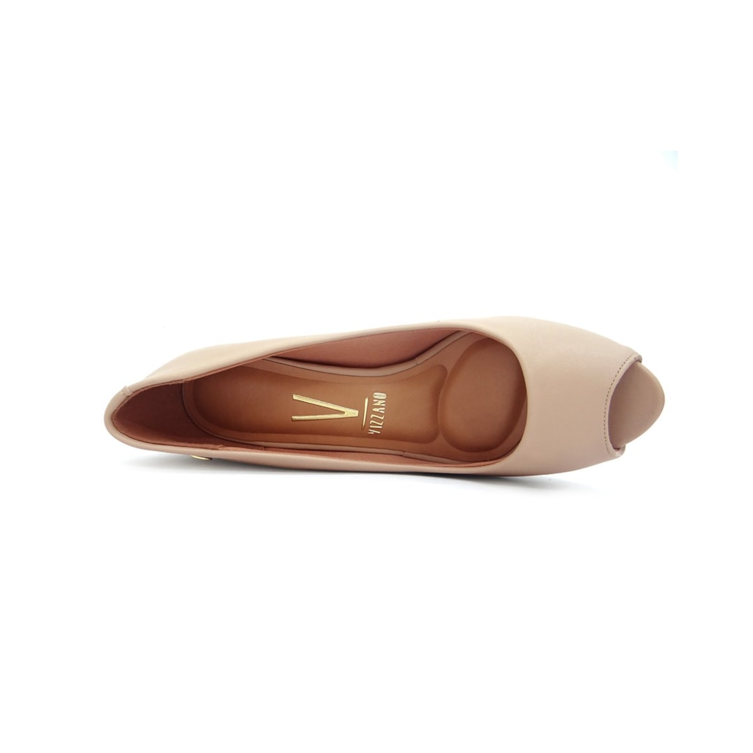 Sapato Vizzano Peep Toe 1840.300 Bege