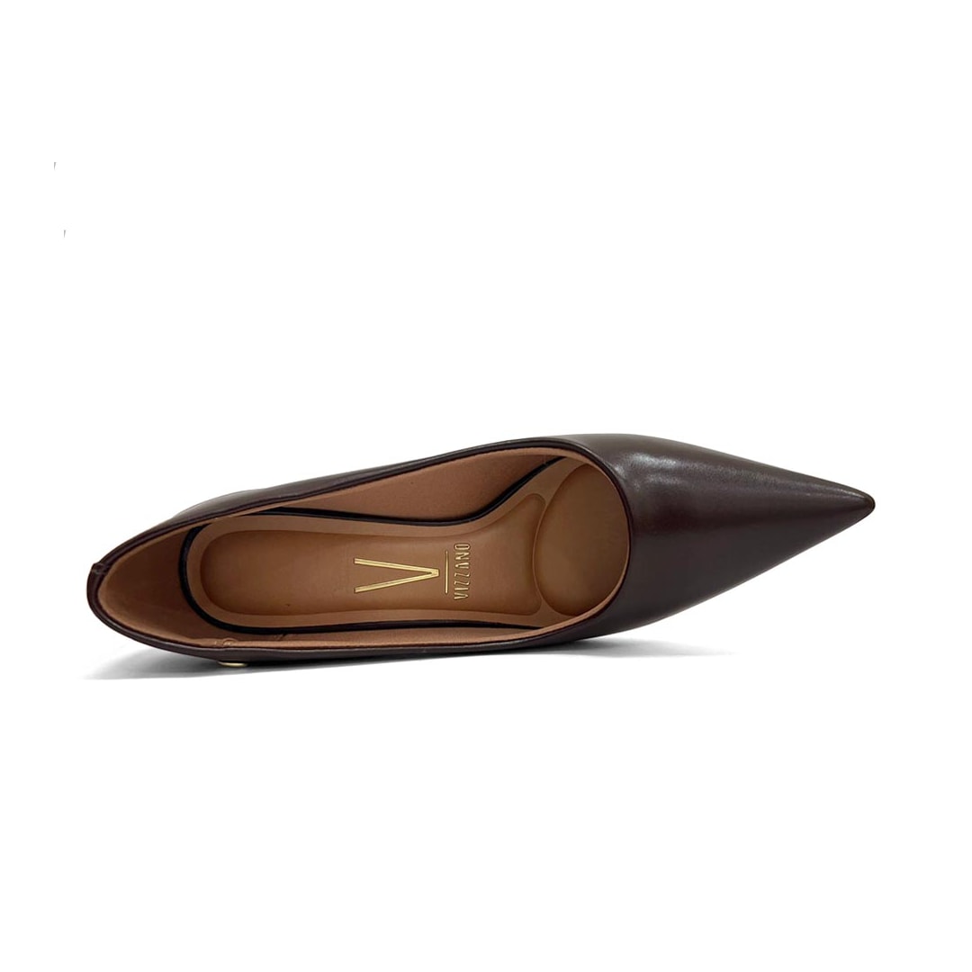 Sapato Vizzano Scarpin Bico Fino 1483.100 Cacau Sapato Vizzano Scarpin Bico Fino 1483.100 Cacau