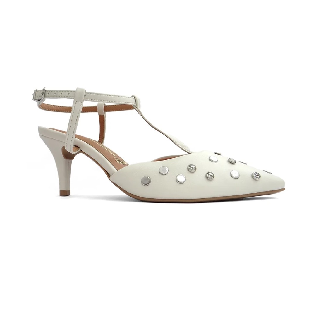 Sapato Vizzano Scarpin Slingback 1185.1121 Branco Off Sapato Vizzano Scarpin Slingback 1185.1121 Branco Off