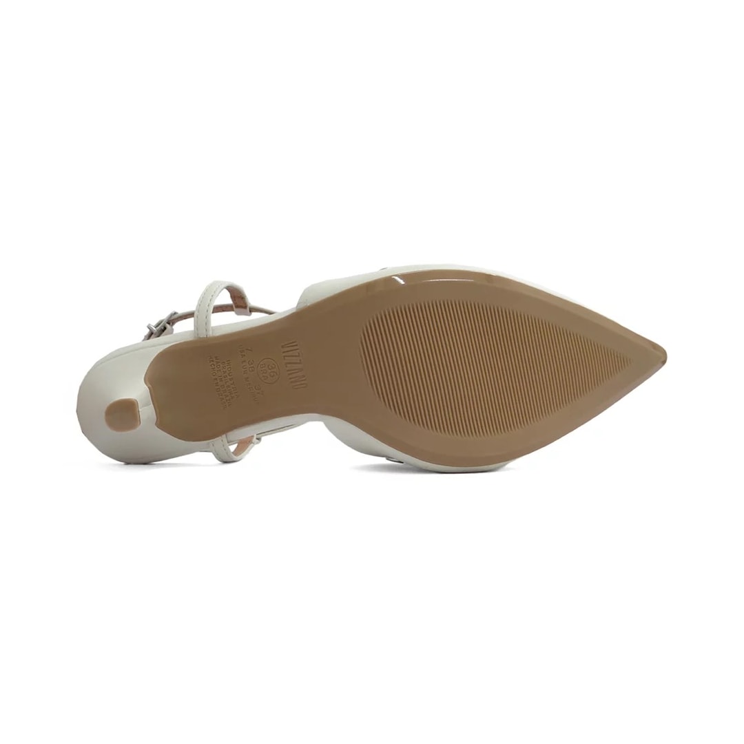 Sapato Vizzano Scarpin Slingback 1185.1121 Branco Off Sapato Vizzano Scarpin Slingback 1185.1121 Branco Off