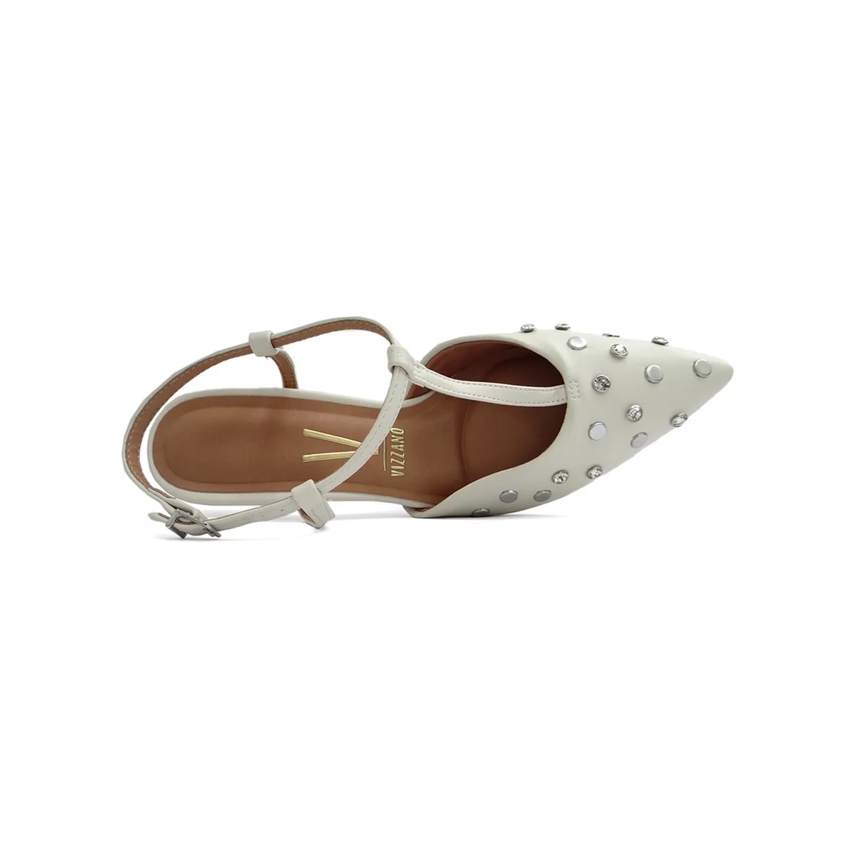 Sapato Vizzano Scarpin Slingback 1185.1121 Branco Off